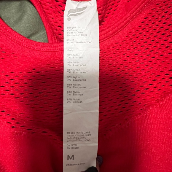 Red Fabletics Matching set - Picture 4 of 5